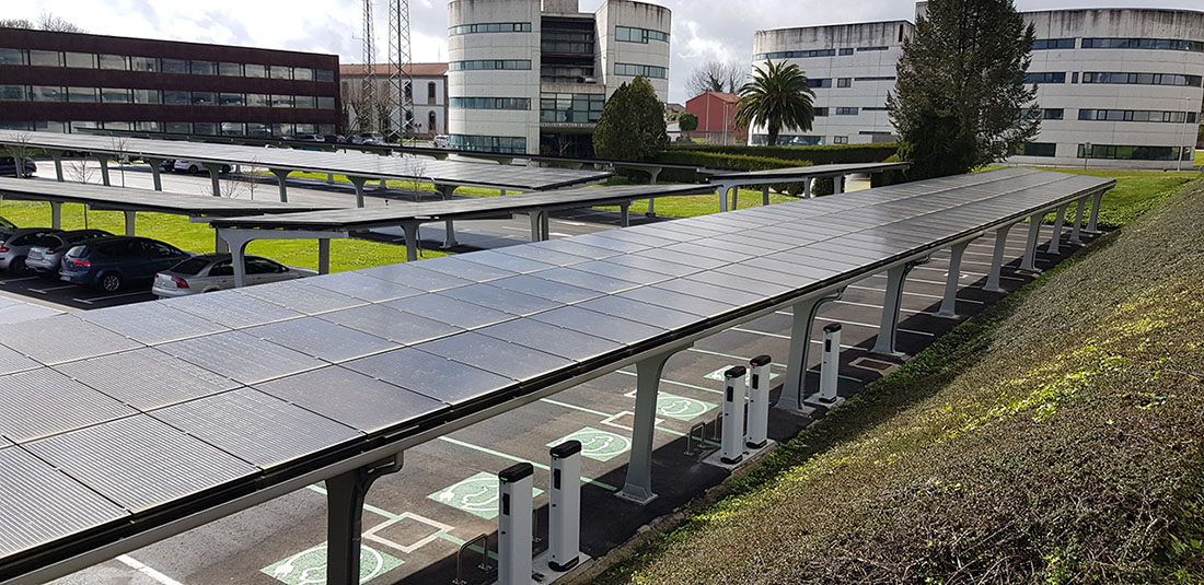 Construcción estructura parking para instalación de autoconsumo solar